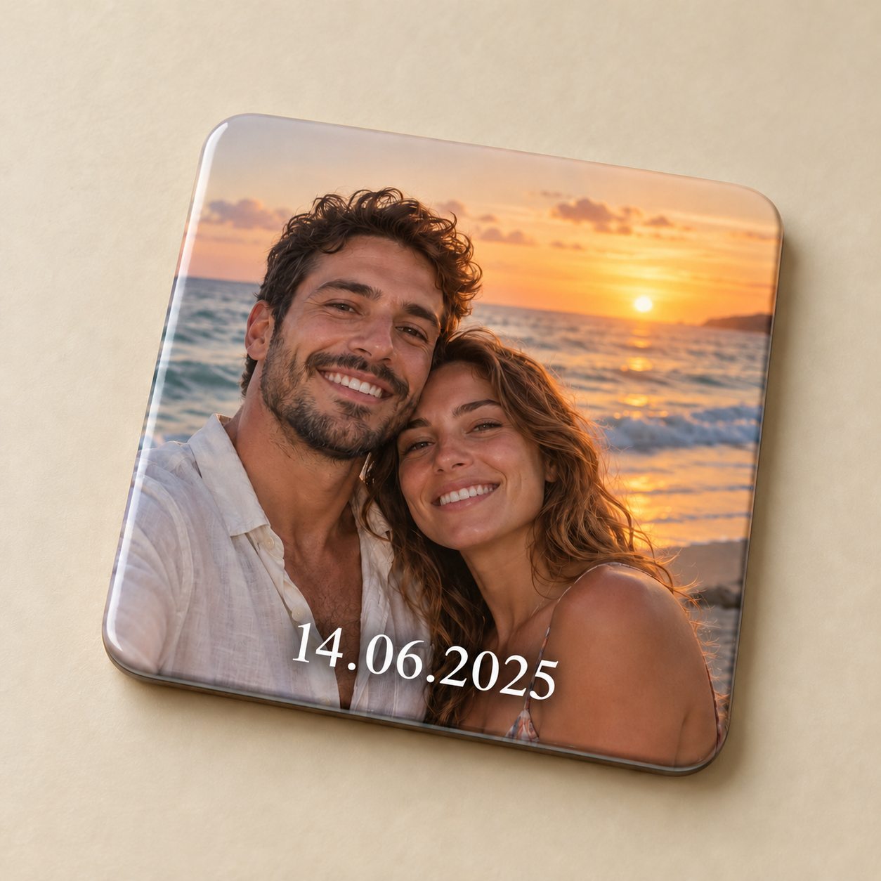 Íman fotográfico personalizado com data 14.06.2025-1