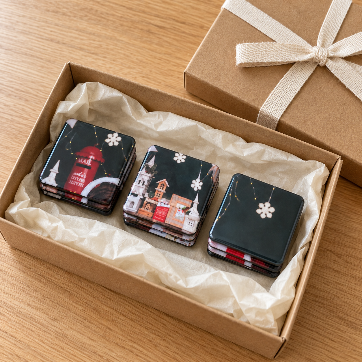 Puzzle magnético de Natal em caixa